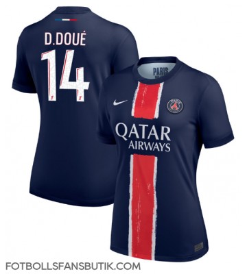 Paris Saint-Germain Desire Doue #14 Replika Hemmatröja Damer 2024-25 Kortärmad